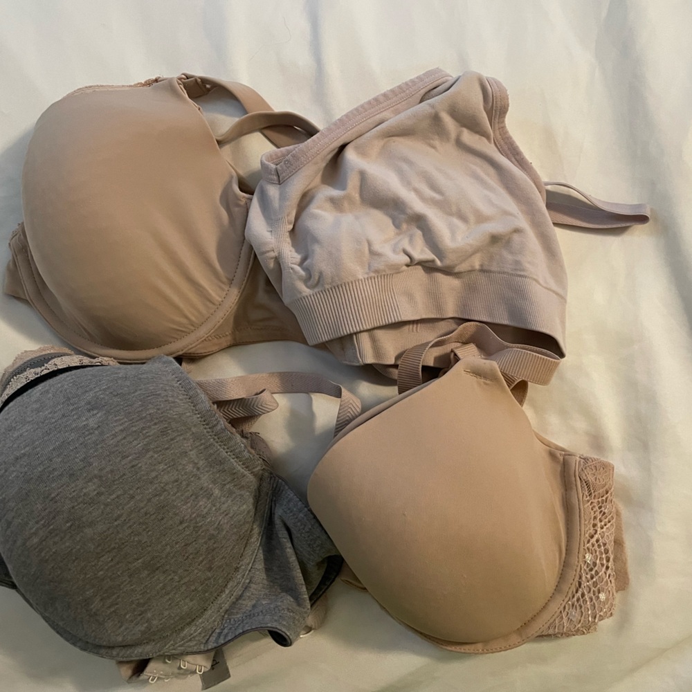Motherhood Gray and Tan Bra Set
